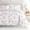 Ensemble d'édredon en duvet synthétique à rayures florales Meadow