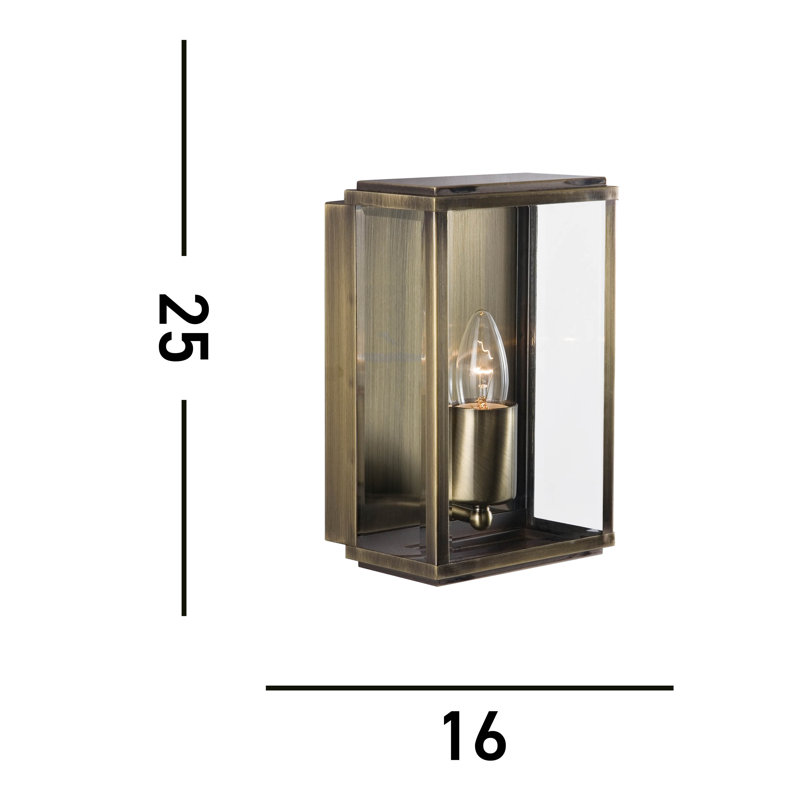 Caden 25cm H Outdoor Flush Mount, Antique Brass