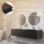 Meuble-lavabo moderne à rayures avec lavabo double-1209883059