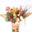 Artificial Fall Autumn Pumpkin Flowers Arrangement in Pot