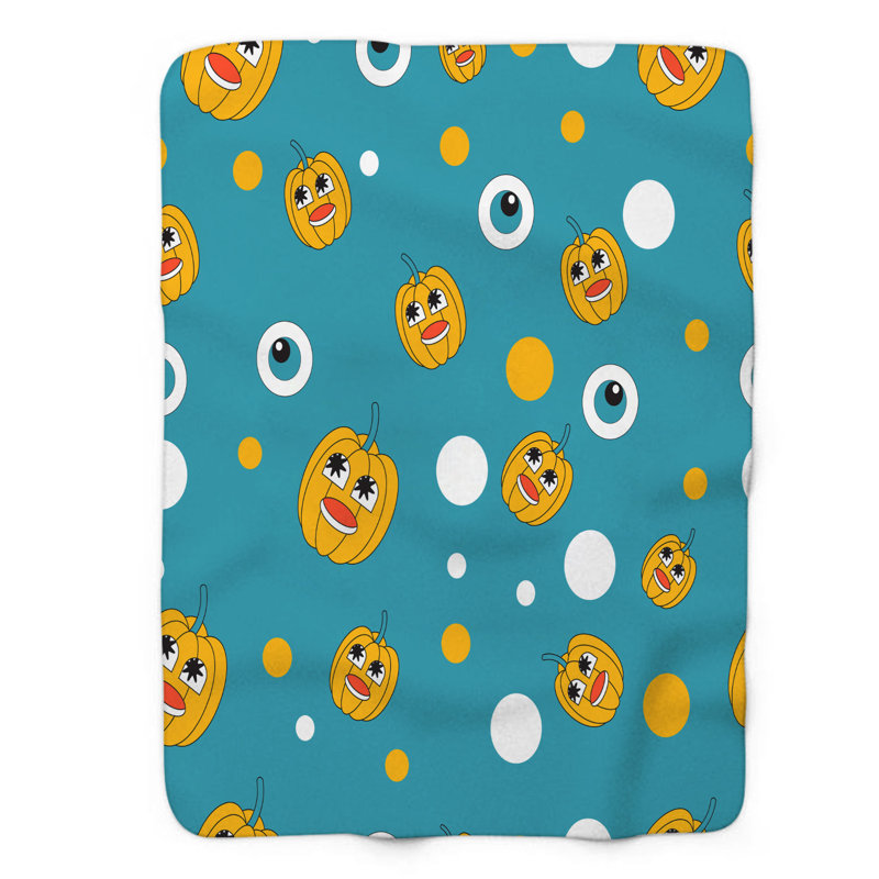 Spooky Fun - couverture en sherpa de qualité supérieure 1 pièce, L 60 po x L 80 po