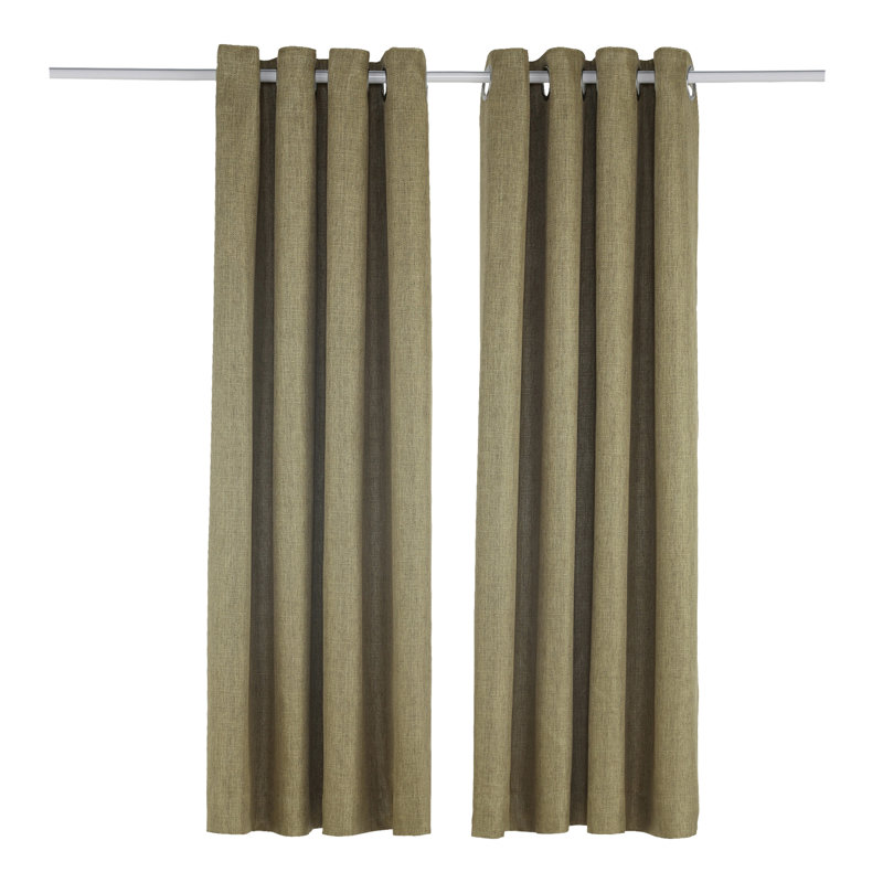 Sheer Curtain Pair, Green, 229 W x 137 D cm