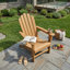 Chaise Adirondack d'extérieur en teck massif pour patio