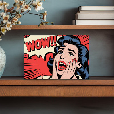 Wow Pop Art Reaction by Andreas Magnusson - Wrapped Canvas Print
