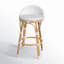 Tobias Outdoor Rattan and Metal Low Back Counter stool-539342416