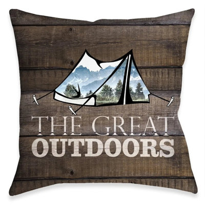 Adventure Polyester Indoor/Outdoor Throw Pillow