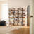 Library Bookcase 5 Tiers 70in Height with Back Fence Easy Assembly for Home Office-1520616316-1506527341