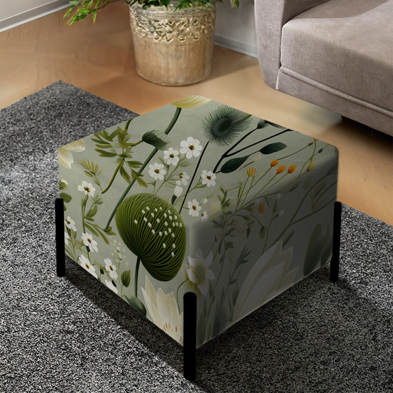 Earthy Zen Garden - Repose-pieds carré Plants