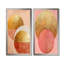 «Rose and Gold Flow Arcs - Modern Abstract», art mural sur toile 2 pièces-271043040-532100807