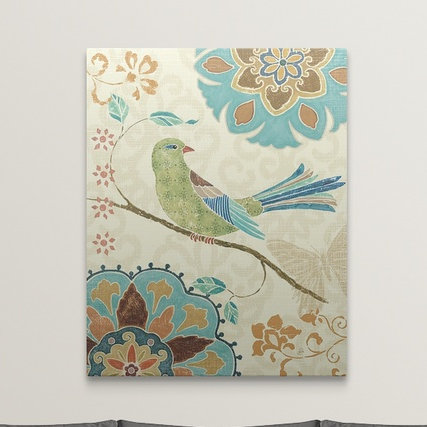 « ii », reproduction d’impression sur brissonnet, Eastern Tales Birds, H 30 po x l 24 po x P 1,5 po, Toile