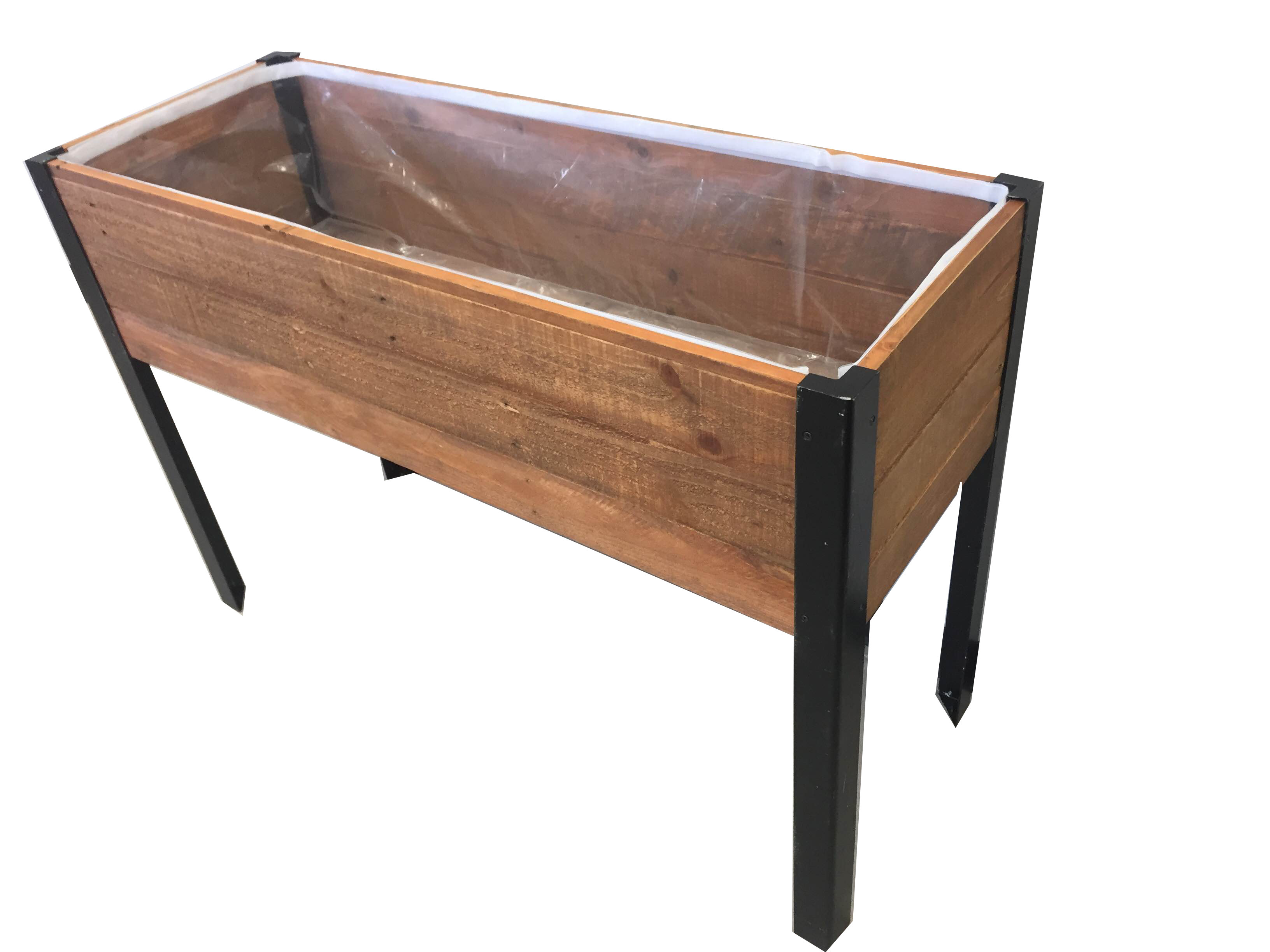 Gymax 2 Tier Wooden Raised Garden Bed Elevated Planter Box w/Legs Drain Holes