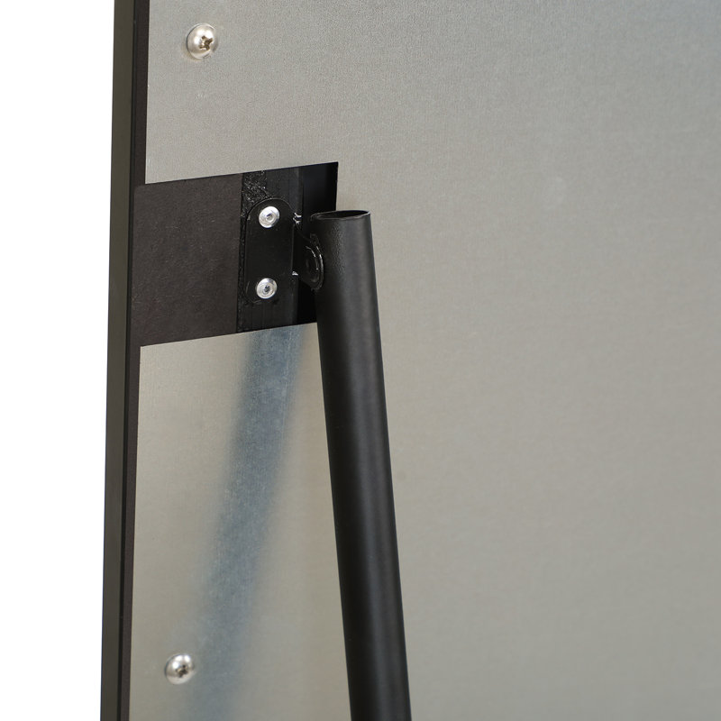Levatt Metal Flat Mirror, Black