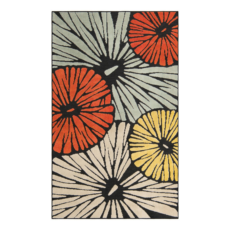 Bungalow Rose Cabana Caimin Indoor/Outdoor Area Rug, Rectangle 5'3" x 8'