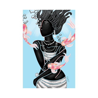 Koi by Colored Afros Art - Wrapped Canvas Print