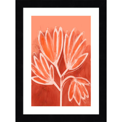 Galya "Peachy Flowers" Print by Treechild