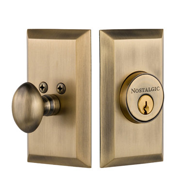 Nostalgic Warehouse Studio Plate Single Cylinder Deadbolt