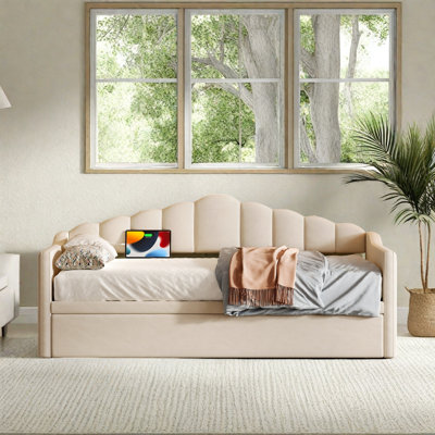 Upholstered Daybed With Trundle And Usb