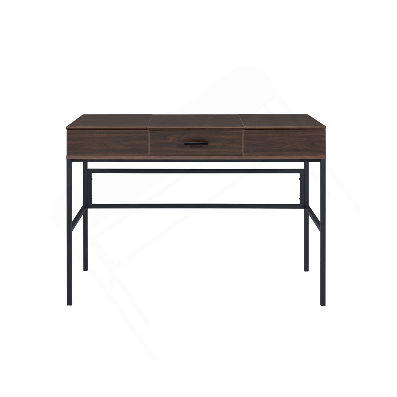 Verster Oak  Black Finish Writing Desk W/USB, Oak