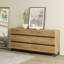 Ensemble de commode et table de chevet 3 pièces, commode de 63 pouces avec 6 tiroirs, table de chevet avec tiroir et armoire pour chambre à coucher, ensemble de mobilier de chambre à coucher-1028117831
