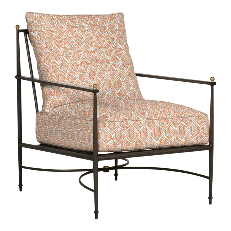 Chaise de patio avec coussins Roma, Welt, Perigold Linnaeus Clay