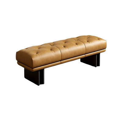 Banc rembourré en cuir Shanique
