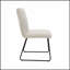 Ensemble de chaises d'appoint rembourrées en tissu de conception moderne 2 pièces, pieds de table en métal