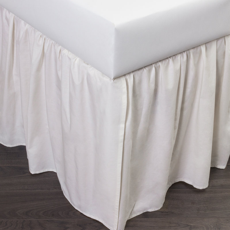 Brighton Ruffled Bed Skirt, Twin, Ivory