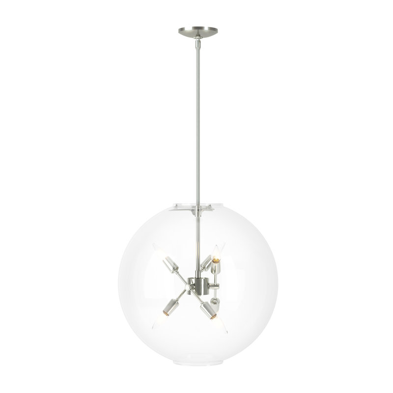 Luminaire suspendu 6 lumières Sfera, Sterling