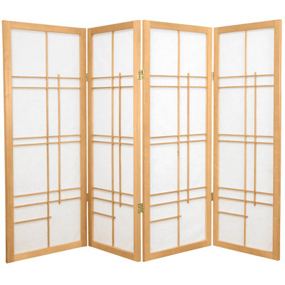 48" x 57" Eudes Shoji 4 Panel Room Divider