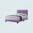Enchanting Purple Transitional Queen Bed