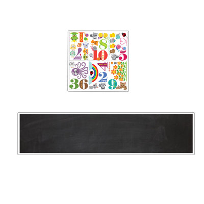 Décalcomanie murale compte et apprentissage tableau noir