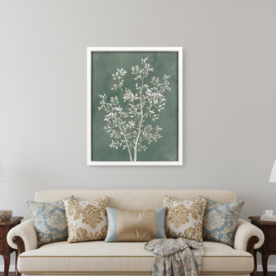 HomeRoots «Delicate Tree I White, reproduction d'art encadrée»
