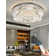 Jayden-Mark Elegant LED Crystal Tiered Ceiling Light, 24" Flush Mount Chandelier Light with Remote Control