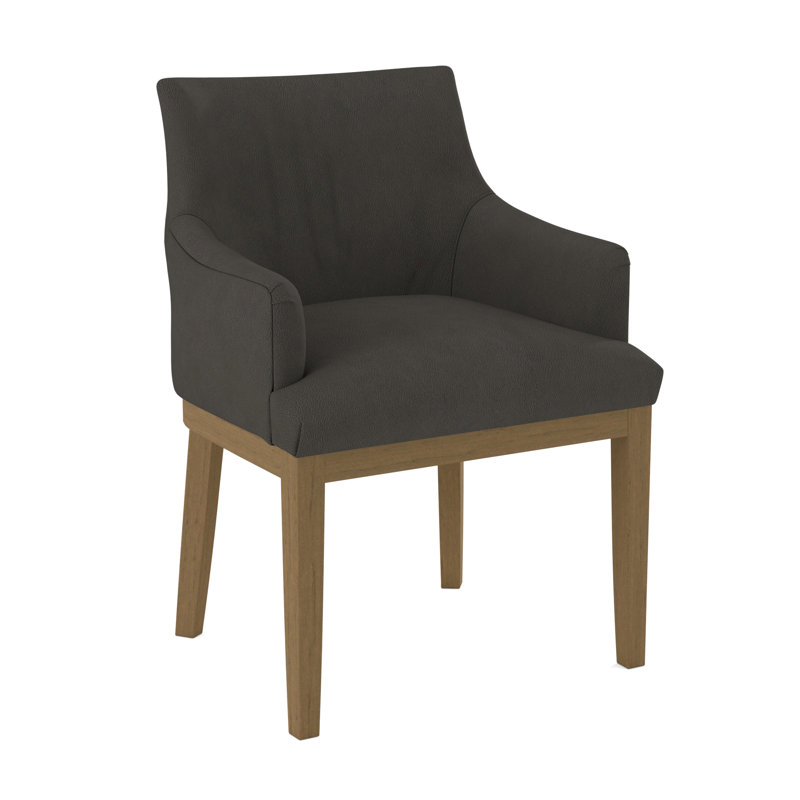 19'' H Upholstered Armchair, Beachwood, Evolution Smokey