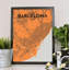 Barcelona City Map - No Frame Print-269655123