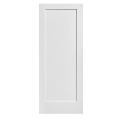 Primed 1-panel Solid Wood Interior Shaker Standard Door Without Bore Hole