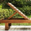 Chaise longue d'extérieur en bois massif