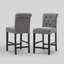 Tabouret de bar Burlison 25,25 po en bois recouvert de tissu avec dossier bas, ensemble de 2-730223993