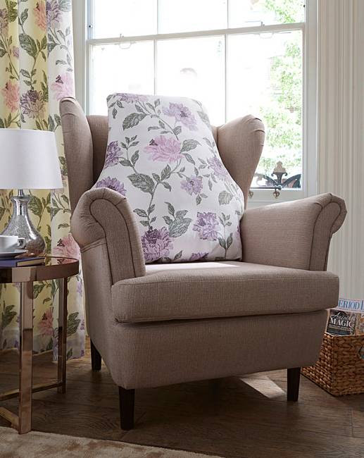 Allory Floral Rectangular Lumbar Cushion, Heather