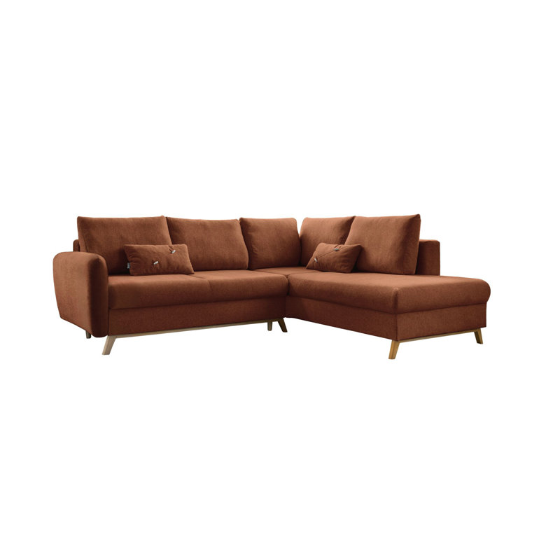 Scandic Lagom 6 Seater Sofa Bed, Right facing, Brick Red