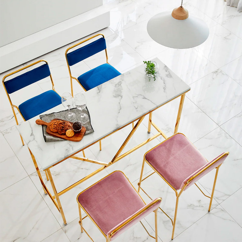 Metal Base Dining Table