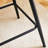 Modern Checkered White Pu Bar Chair , Black Metal Legs, Easy Assembly, Suitable For Bars Two - Piece With Ergonomic Cushion, Pattern, Legs Use