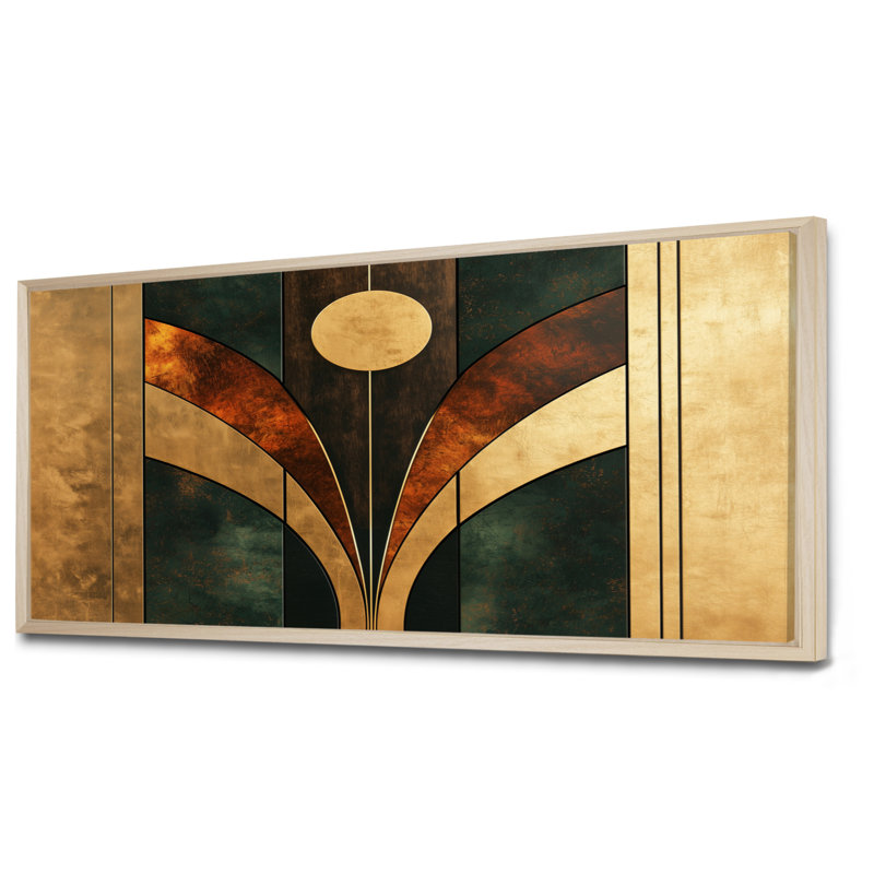 Garlock - Abstract Large Wall Art, 28" H x 60" W, Floater Framed, Cream
