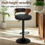 ALFORDSON 2x Bar Stool Swivel Backrest Gas Lift Dining Kitchen Pub Chair
