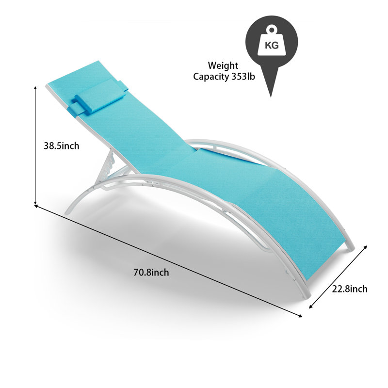 Courtyard Lounge Chair, Blue
