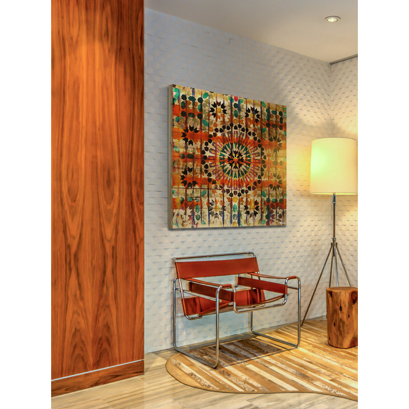 Amizmiz - reproduction d'art, H 24 po x l 24 po x P 1,5 po, Bois
