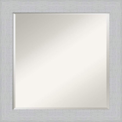Miroir mural en bois blanc
