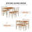 Pelaga 4 - Person Four Leg Dining Set-1490850542