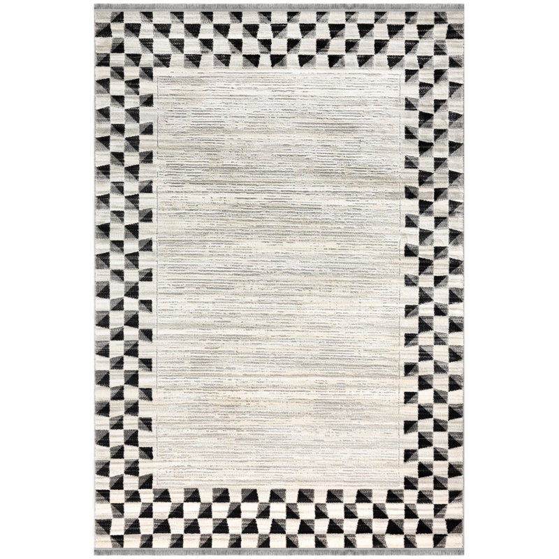 Tapis intérieur / extérieur en polypropylène / polyester tissé à la machine Sheldahl, Rectangle 2 pi 7 po x 4 pi 11 po
