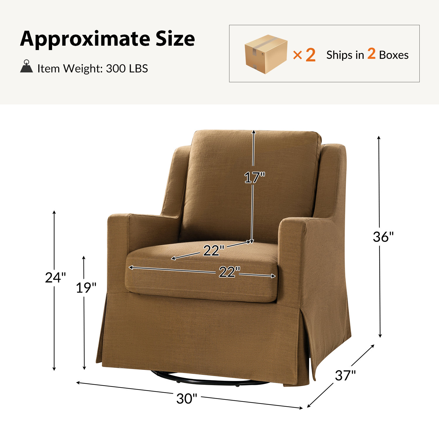 Lucie Swivel Accent Chair, Golden
